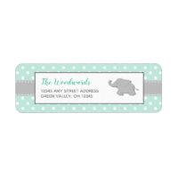 Elephant Mint Green Grey Polka Dot Baby shower