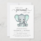 Elephant Mint Green Waterverf Couples Baby shower Kaart (Voorkant)