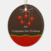 Elephant Mobile Baby's eerste kerst Ornament (Links)