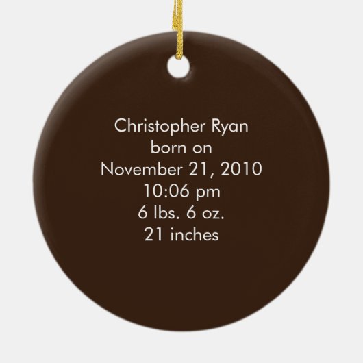 Elephant Mobile Baby's eerste kerst Ornament (Achterkant)