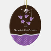 Elephant Mobile Baby's eerste kerstsieraad Keramisch Ornament (Rechts)