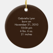 Elephant Mobile Baby's eerste kerstsieraad Keramisch Ornament (Achterkant)