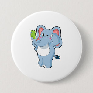 Elephant Mobile Ronde Button 7,6 Cm