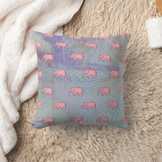 Elephant Modern Baby voor kinderen Roze Blauw Kussen (Deken)