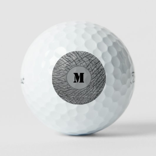 Elephant modern huidpatroon monogram aanpasbaar golfballen (Voorkant)
