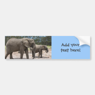 Elephant moeder en Baby foto Bumpersticker