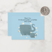 Elephant Moeder en haar Baby Hartelijk dank Notitiekaartje (Voorkant / Achterkant in situ)