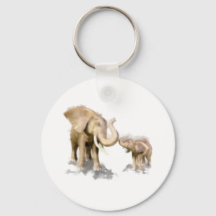 Elephant Moeder & Kind 2 Sleutelhanger