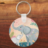 Elephant Mom and Baby Sleutelhanger (Achterkant)