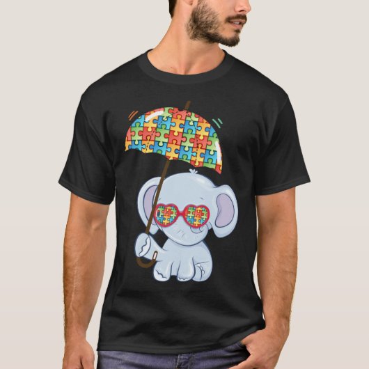 Elephant Mom Autism Child Awareness Choose Kindnes T-shirt (Voorkant)