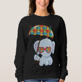 Elephant Mom Autism Child Awareness Choose Kindnes Trui (Voorkant)