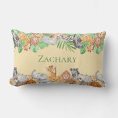 Elephant Monkey Name van Cute Animals Zebra Kussen (Voorkant)