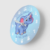 Elephant monogram naam en B-dagboekje & kinder Ronde Klok (Hoek)