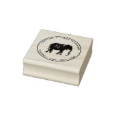 Elephant Monogram Return Address Rubberstempel (Stempel)