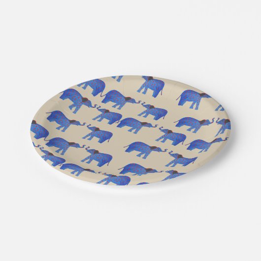 Elephant Mood Aangepaste Papier Borden Papieren Bordje (Gekanteld)