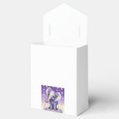 Elephant - mooie paarse bloemen op zaterdag bedankdoosjes (Geopend)