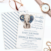 Elephant moon and sterren celestial baby boy douch kaart