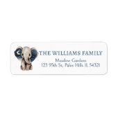 Elephant Moon and sterren return address labels (Voorkant)