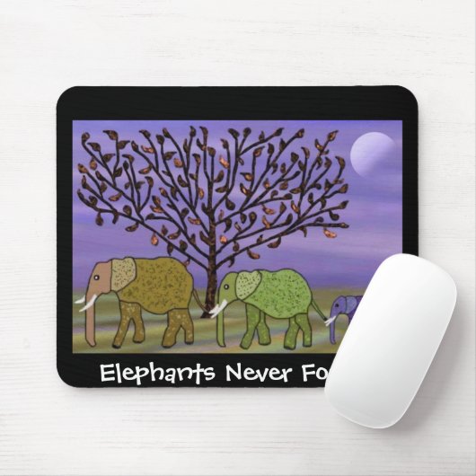 Elephant Moon Mousepad Muismat (Met muis)
