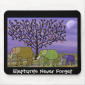 Elephant Moon Mousepad Muismat (Voorkant)