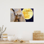 Elephant, Moon & Wisdom Quote Motivatie Poster (Keuken)