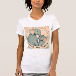 Elephant Mother Baby Together Moederdag T-shirt