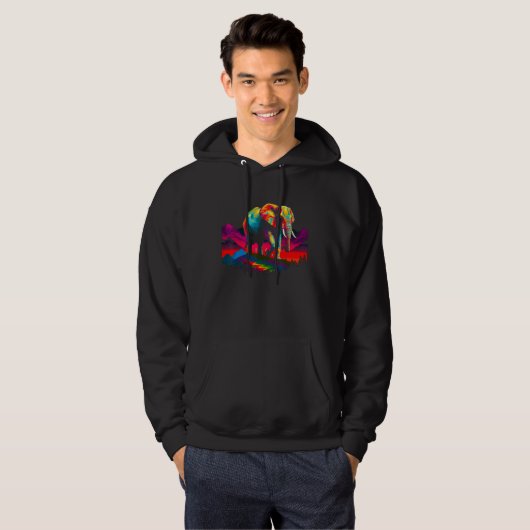 Elephant Mountain Art Hoodie (Voorkant volledig)