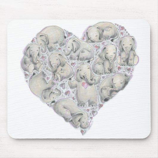 Elephant Mousepad door Cynthia Narcisi Muismat (Voorkant)
