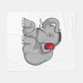 Elephant Music-hoofdtelefoon Fleece Deken (Voorkant (Horizontaal))