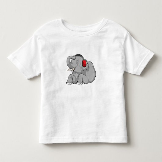 Elephant Music-hoofdtelefoon Kinder Shirts (Voorkant)