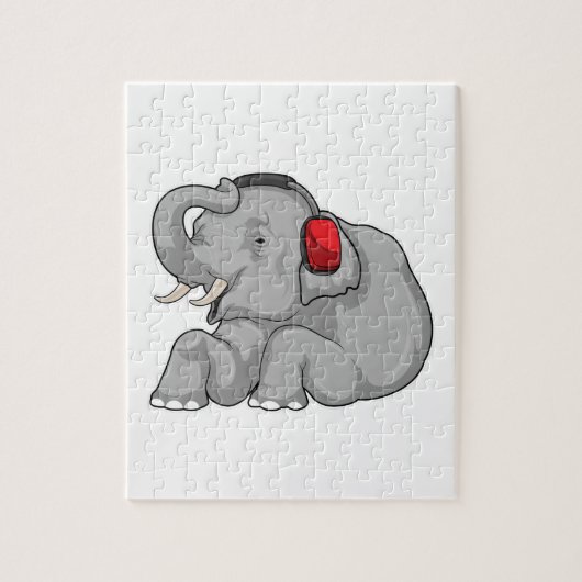 Elephant Music-hoofdtelefoon Legpuzzel (Verticaal)