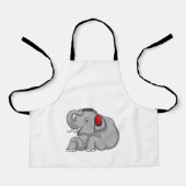 Elephant Music-hoofdtelefoon Schort (Voorkant)