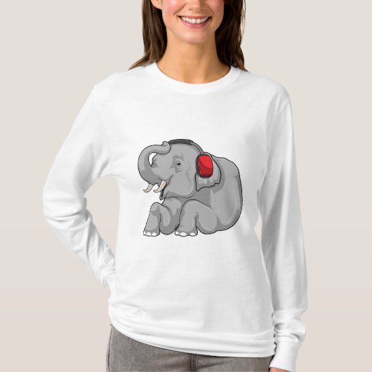 Elephant Music-hoofdtelefoon T-shirt (Voorkant)