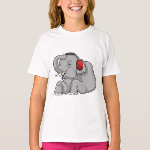 Elephant Music-hoofdtelefoon T-shirt