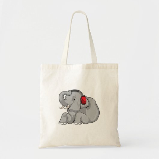 Elephant Music-hoofdtelefoon Tote Bag (Voorkant)