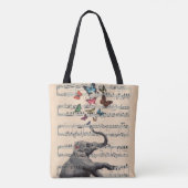 Elephant Music Tote Bag (Achterkant)