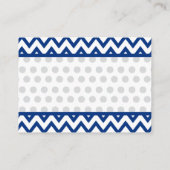 Elephant Navy Blue Grijze Luier Raffle Ticket Informatiekaartje (Achterkant)