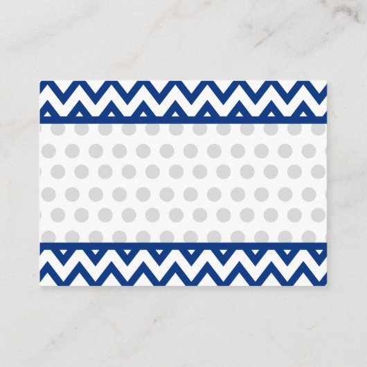 Elephant Navy Blue Grijze Luier Raffle Ticket Informatiekaartje (Achterkant)