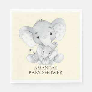 Elephant Neutral Baby shower Papieren servetten