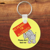 Elephant No Peanuts Ik ben allergisch Sleutelhanger (Voorkant)