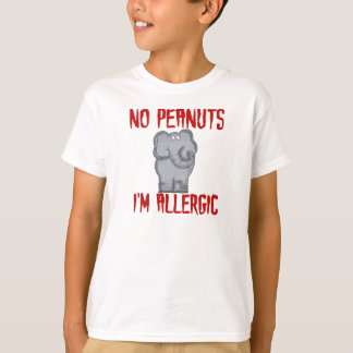 Elephant NO Peanuts Ik ben allergisch T-shirt