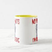 Elephant NO Peanuts Ik ben allergisch Tweekleurige Koffiemok (Center)