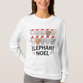 Elephant Noel Cheer Feestelijk Vakantie sweetshirt T-shirt