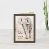 Elephant Note Card—Blank en  Kaart (Voorkant)
