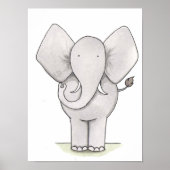 Elephant Nursery Art Poster (Voorkant)