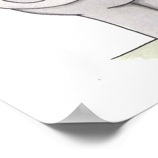 Elephant Nursery Art Poster (Hoek)