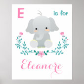 Elephant nursery art print | Gebruikersnaam babyme (Voorkant)