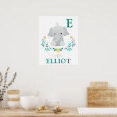 Elephant nursery art print | Naam Baby (Keuken)