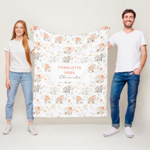 Elephant Nursery Room Schattige Pattern Fleece Deken