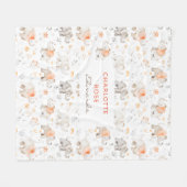 Elephant Nursery Room Schattige Pattern Fleece Deken (Voorkant (Horizontaal))